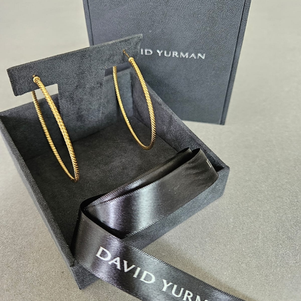 David Yurman Cable Classics Hoop Earrings in 18k Gold